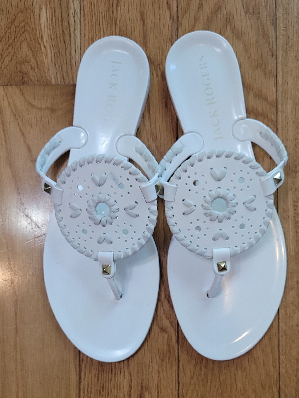 Jack Rogers |White Medallion Sandals| Size 9
